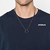 GAVU Men's Ring Holder Pendant, Stainless Steel Black Ring Pendant Box Chain Necklace for Men 60cm #1