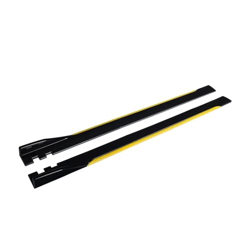 2m 車用サイドスカート スプリッター エクステンション ロッカーパネル ウィングレットバンパー ホンダ シビック アコード 9代目 10代目 フィット ジャズ対応(Yellow)