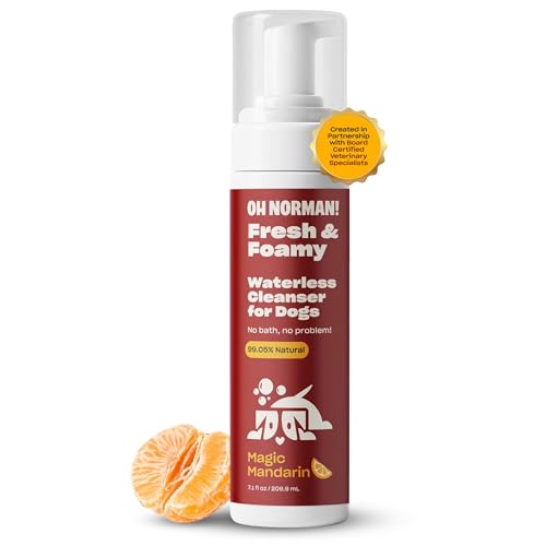 OH NORMAN! Hypoallergenic Magic Mandarin Scent Fresh and Foamy Dry Shampoo for Dogs by Kaley Cuoco -...