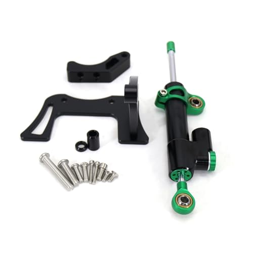 Sterzo stabilizzatore per Moto per Dualtron per Thunder 2 ll Scooter Elettrico Stabilizzatore Kit smorzatore Accessori Sterzo Anti-Vibrazione Anti-Jitter(Black Green Set)