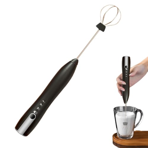 Espumador de leche eléctrico de mano,Mezclador de bebidas eléctrico - Batidora eléctrica para espumar café - Espumador de leche portátil para capuchino, café con leche, frappe, huevo