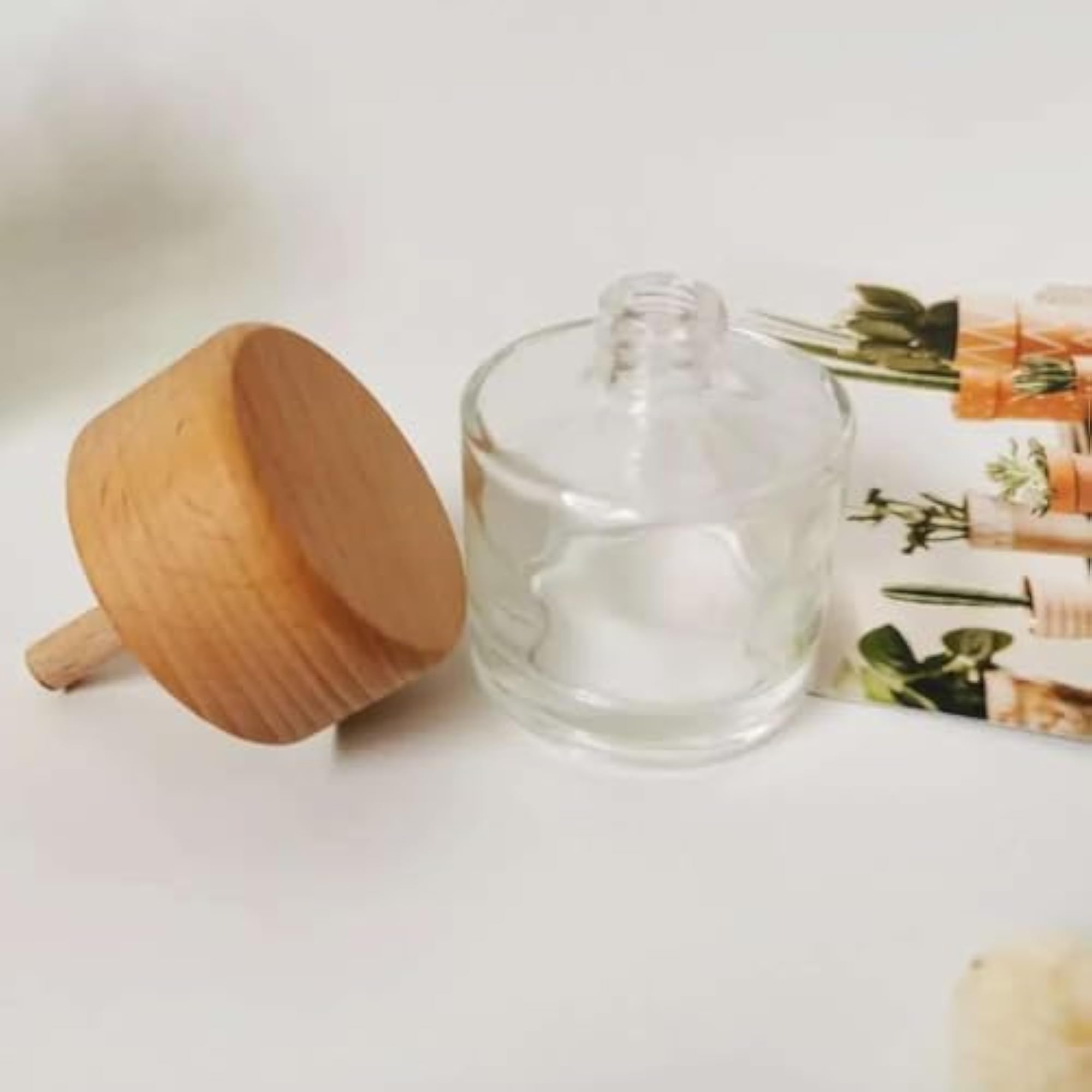 Aromatherapy Diffuser Bottles: 2x 50ml Clear Glass