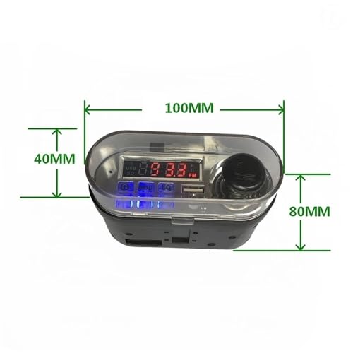 Parlante para Manubrio de Moto 12V con Radio FM y Control miniatura 6