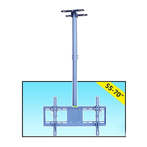 Soporte para TV, soporte de techo para TV, giratorio suave, inclinación y extensión, se adapta a televisores de perfil bajo de 55 a 70 pulgadas, soporta pantallas de hasta 50 kg, fijación de tornillo