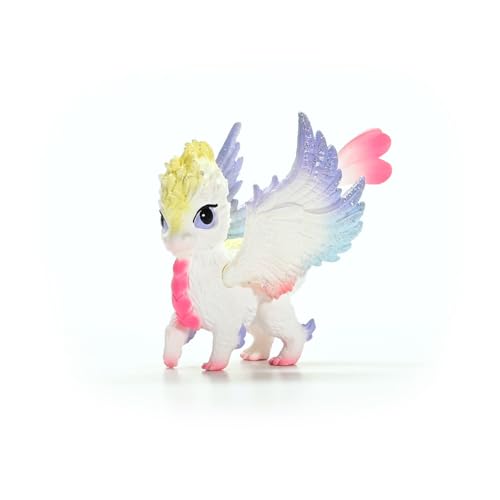 schleich 70825 Regenbogen Babydrache, ab 5 Jahren, BAYALA - Spielfigur, 6 x 10 x 7 cm