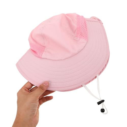 Sombrero de sol infantil ajustable para bebé gorro de playa rosa 4