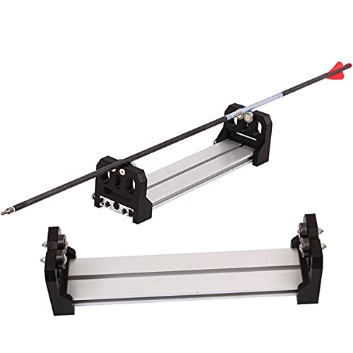 ZZYB Tiro al Arco Flecha Detector de Rectitud Comprobación de Saldo de Pluma y Cabeza Ancha Inspector de Flechas Accesorio de Verificación de Flecha (Negro) Cover