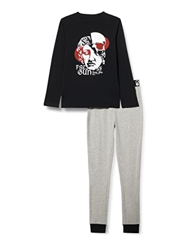 Preisvergleich Produktbild Freegun Jungen EG.FGREN.PY.MZ Pyjamaset, Noir / GRIS, 10