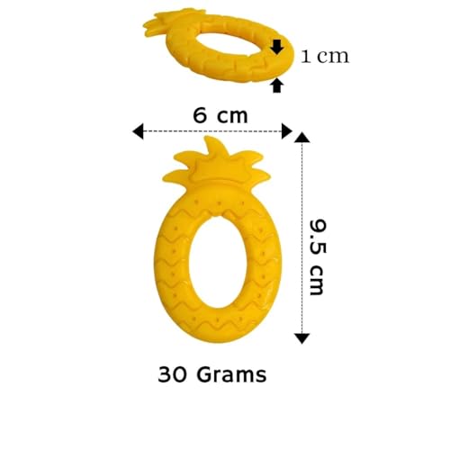 Image of Cute Shape Soft Silicone Teether for Baby Gums, Teething Toys for Babies, BPA Free, Pain-Relief Non-Toxic, 100% Food Grade Soothing, Easy to Grasp Chewable - Hand+Pineapple+Rabbit (Pack of 3)