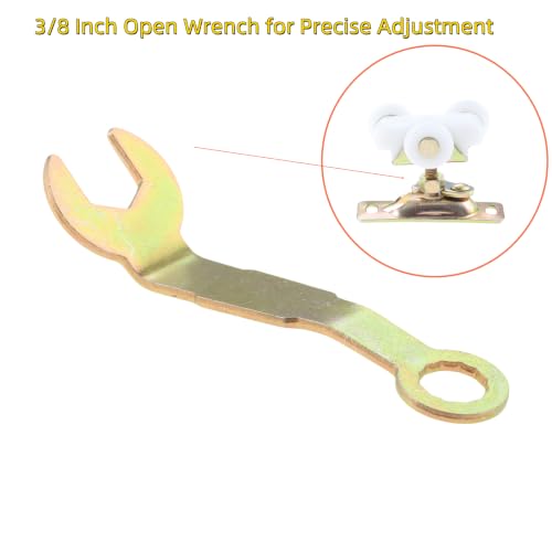 dophee - Llave de ajuste para puertas empotradas pivotantes de 3/8 pulgadas, 2 piezas, llave abierta angular para puertas correderas de clóset, RV y reparación doméstica miniatura 3