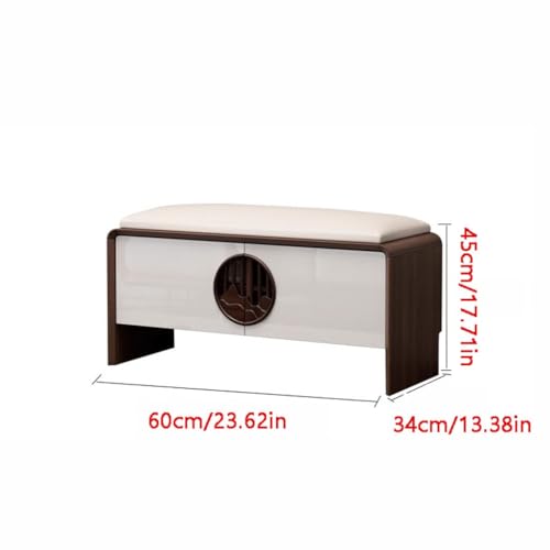 Coussin de banc d'entrée confortable et étagère à chaussures intégrée - 4