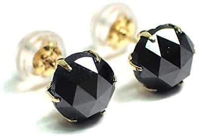 K18WG ブラックダイヤ ピアス VALUABLE