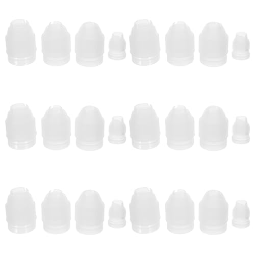 CRAFTHROU 24 Piezas de Convertidores de Boquilla para Mangas Pasteleras 4 Diámetros, Material Pp Resistente para Decoración de Pasteles en Repostería Casera y Tiendas de Postres