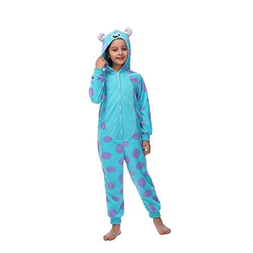 Sincere Party Blaues Monster Onesie Kostüm für Kinder, weiche gemütliche...