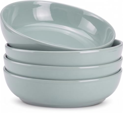 KooK Pasta Bowls, For Soups & Salads, Set of 4, 40 oz, Casper Blue
