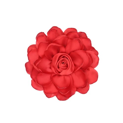 Image of Rose Brooch and Pin for Women Elegant Delicate Flower Pin Shawl Clip Duck Beak Clip for Women's Dress Banquet Party Jewelry Gift