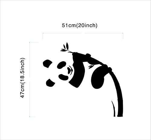 Vinilo decorativo panda con bambú para pared miniatura 3