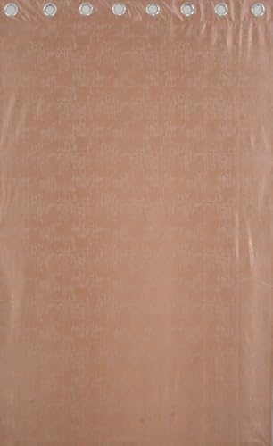 Image of 70-75% Room Darkening Long Door Curtains 9 Feet Long Set of 2 pcs for Living Room | Premium Polyester Grommet Curtain Panel, Light Brown