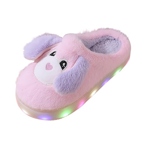 Kids Plush Dog Slippers Girls Boys House Fuzzy Soft Warm Slip on Slipper Toddler Cute Cartoon Indoor Shoes for Winter
