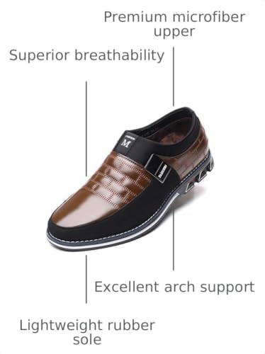 Image of COSIDRAM Mens Casual Shoes Dress Sneakers Loafers Comfort Walking Shoes | Lightweight slip-on for hassle-free wear. Cloud-like comfort, sock-friendly fit for daily & semi-formal occasions.