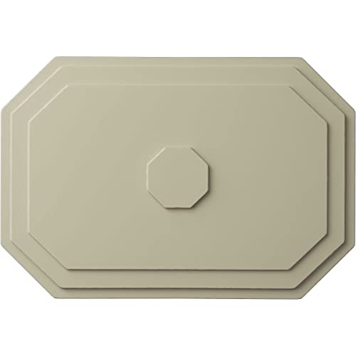 Image of Ekena Millwork CM25FECYF 25 1 /4 inchW X 17 1 /4 inchH X 1 3 /4 inchP Felix Ceiling Medallion, Clear /Yellow