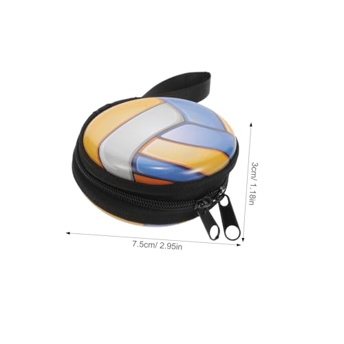 Yardwe ボール型小銭入れ ブリキ製ジッパー小銭入れ マンガデザイン金属製収納バッグ 小型収納ボックス 日常用 セット 3個セット