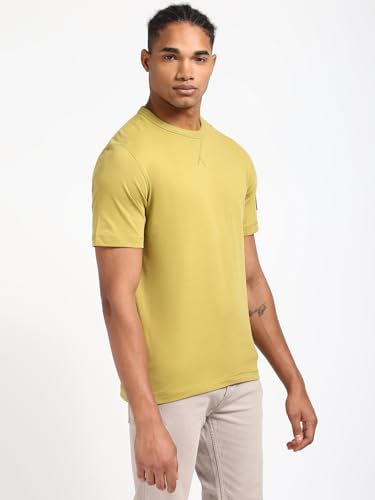 Calvin Klein Herren T-Shirt Kurzarm Regular Tee mit Logo-Badge, Grün (Willow), XXXL – Ansicht 6