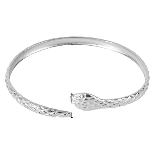 ALENERIBINE Cold Style Animal Snake Bracelet Fashion Stainless Steel For Women Wrist Ornaments No Fading Jewelry Opening Adjustable Bracelet