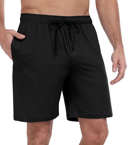 PrinStory Mens Pajama Shorts Soft Bottoms - Stretchy, Lightweight, Comfortable with Pockets4