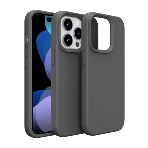 Image of iPhone 11 Pro Case Silicone,Soft Microfiber Lining(Charcoal Gray)