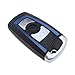 Custodia di ricambio per chiave auto a 3 pulsanti con lama non tagliata Smart Remote Fob Case Shell compatibile con BMW 1/2/3/4 serie/F20/F22/F30/F31/F32