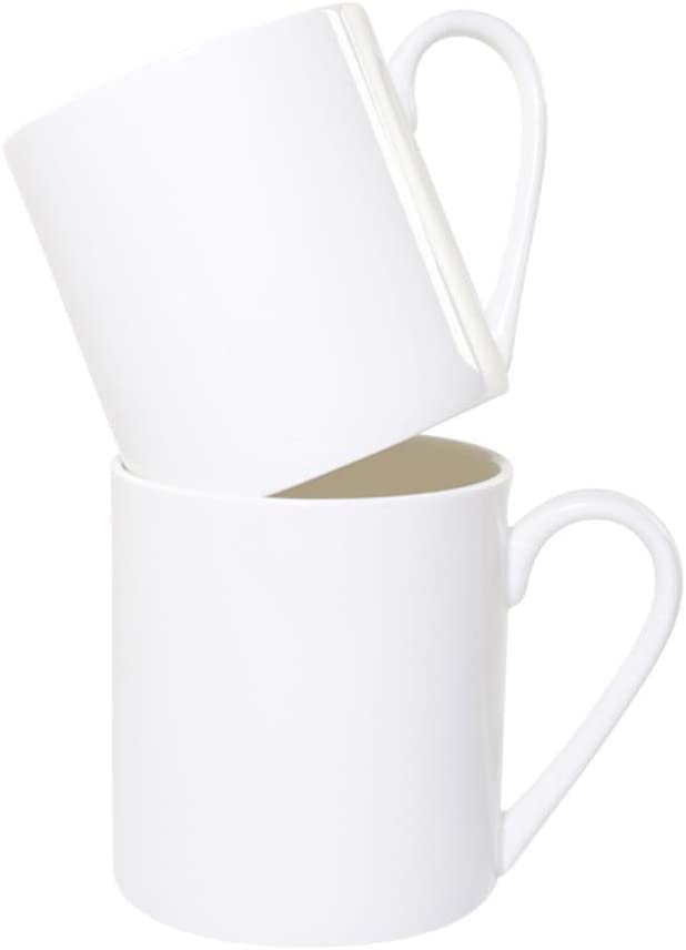heritage FINE Bone China Set 2 White Pint Mugs Free UK DELIVERY