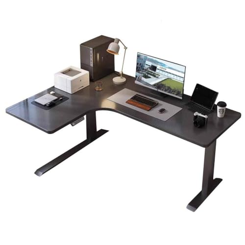 HOFMSX 電動スタンディングデスク 140 * 110cm 高さ調節可能 L字コーナー