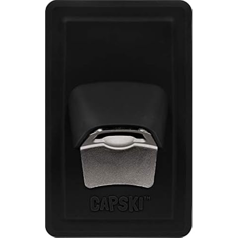 30 Watt CAPSKI | Silicone Portable Movable Man Cave Bottle Opener | No Screws or Glues | Grips Shiny Surface | Man Cave Gift Cover