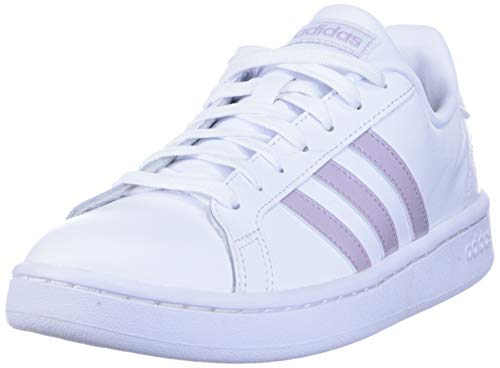 adidas Women s Grand Court Track and Field Shoe, ftwr white mauve grey two, 10.5 Standard US Width US