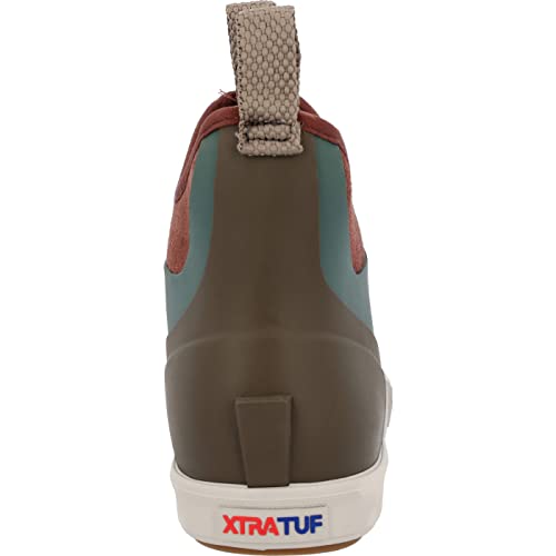Image of XTRATUF 6 inch Women's Vintage Ankle Deck Boot - Lightweight, 100% Waterproof Rubber Footwear - Slip-Resistant Outsole - Moisture-Wicking Liner - Pre-Distressed Finish