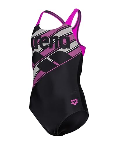 Image of ARENA Girls Feel Lines Swim Pro Back Swimsuit Uv Protection Quick Drying Kids Bathing Suit