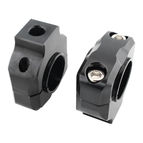 Réhausseur guidon 28mm moto et quad lot de 2 colliers de fixation noirs - 5
