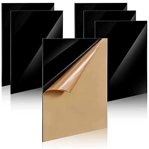 Produktbild von WOPPLXY Acrylplatte 10 Stück – 250 X 120 X 3 Mm, Schwarz, Glänzend, Mit Schutzfolie, Für DIY, Schilder, Display, Malerei Und Gravur