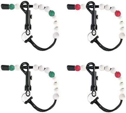 BRBASAP 4 Piece Golf Beads Score Counter with Clip Record of Your Golf Stroke Score Golf Shot Count for Men and Women