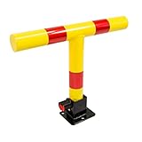 Vorgebohrte Löcher - Befestigung erfolgt mit Dübeln | versenkbarer Zylinderschloss | Schutzkappe über dem Zylinderschloss | Poller lässt sich schnell und einfach umklappen