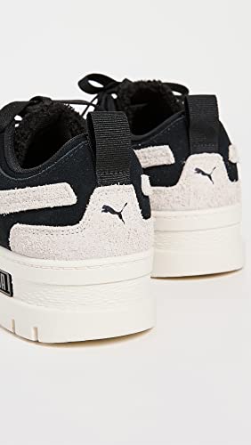 PUMA PUMA Women's Mayze Raw Teddy Sneakers, Puma Black, 9 Medium US
