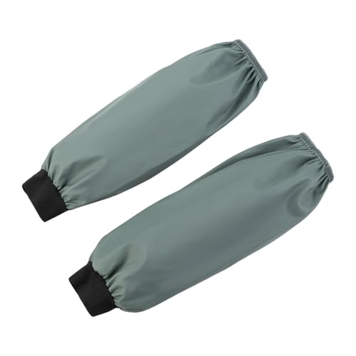 JISADER Limpieza de sobrecargas Redios reutilizables PU Aceites múltiples Protectores de brazos de cocina Manga larga para la protección de la cocción Adultos, Verde Oscuro
