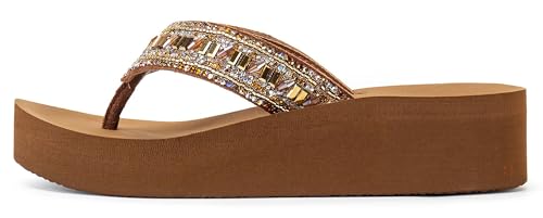 Yellow Box ���f�B�[�X Raziq �t���b�g�t�H�[���T���_���A���E���h�g�D�A1.75�C���`�q�[���A1�C���`�v���b�g�t�H�[���A���K�ȃr�[�`�T���_��, �^���}���`, 28.0 cm