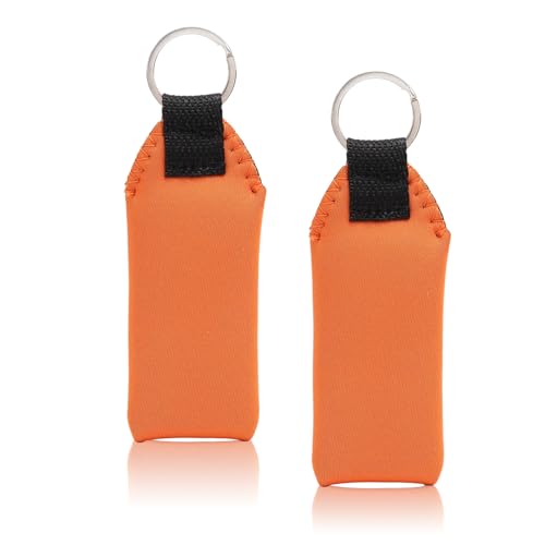 NQEUEPN 2stk Schwimmender Schlüsselanhänger, Orange Neopren Bootsschlüssel Schwimmer Wasserfest Schwimmer für Schlüssel Boot zum Bootfahren Surfen Rudern Angeln Outdoor Sport