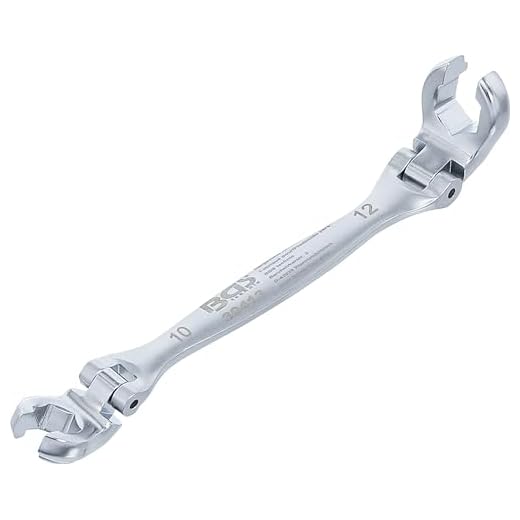 BGS 30413 | Offener Doppel-Ringschlüssel für Bremsleitungen und Gelenke | SW 10 x 12 mm