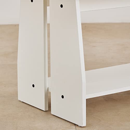 Image of Home Centre | Helios Reynan | Engineered Wood | Center Table | Coffee Table | White | 1 Year Warranty