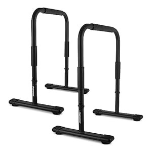MSPORTS Dip Barren Fitness Parallettes Premium (Paar) 80×65 cm | Push Up Stand Bar I Dip Station I Fitness Rack