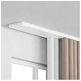 Doppelschieniges Deckenraumteiler-Set aus Aluminiumlegierung für Wohnzimmer, Dusche, Schlafzimmer, Erkerfenster, weiß, 4 m, vielseitige Raumlösung