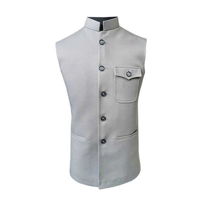 A.Z COLLECTION Premium Cotton Men’s Nehru Jacket, Regular Fit for Festive, Casual or Occasional.-picture-11